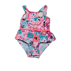 Carter's Pink Floral Skirt Swimsuit